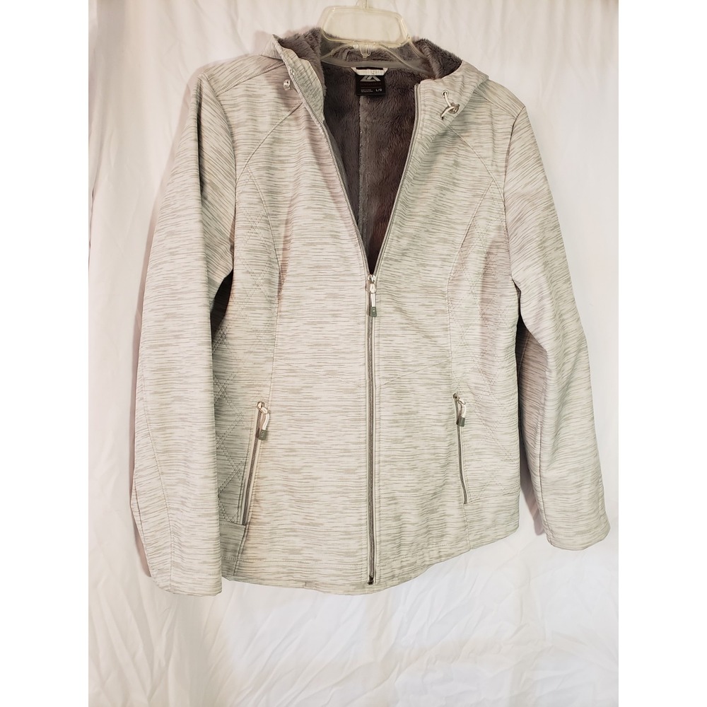 Women's Zero Exposure Gray Striped Jacket Size L